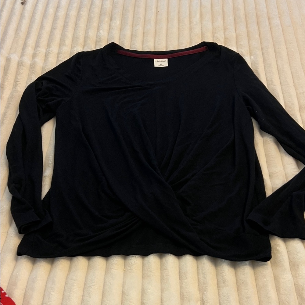 Soma Elegant Black Long Sleeve Top